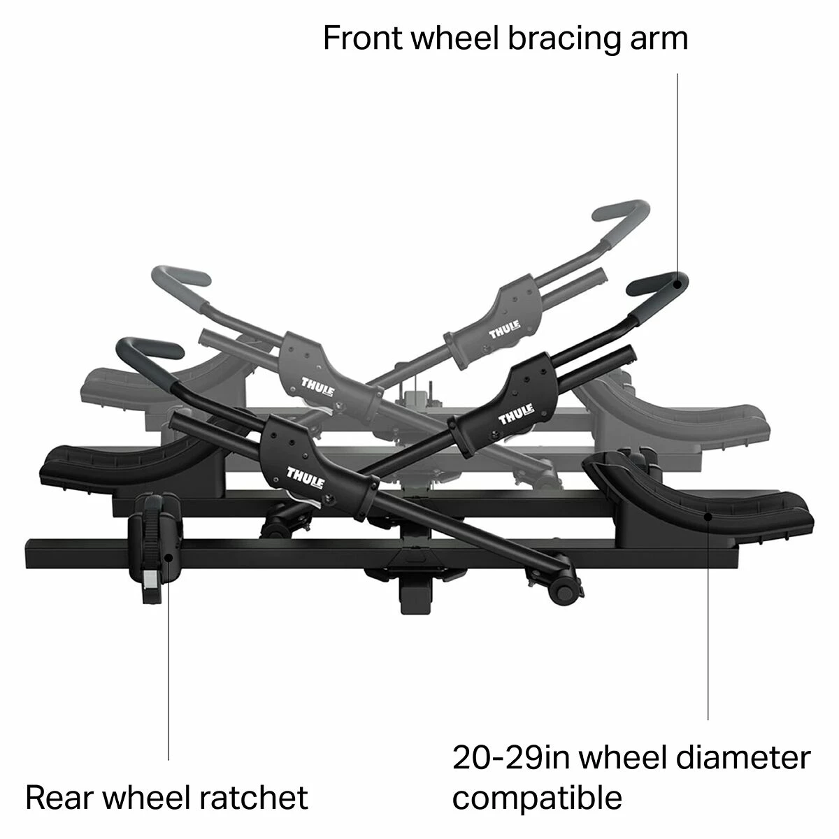 Thule Bike Hitch Racks T2 Classic 2 Bike Hitch Rack Add On - Image 5