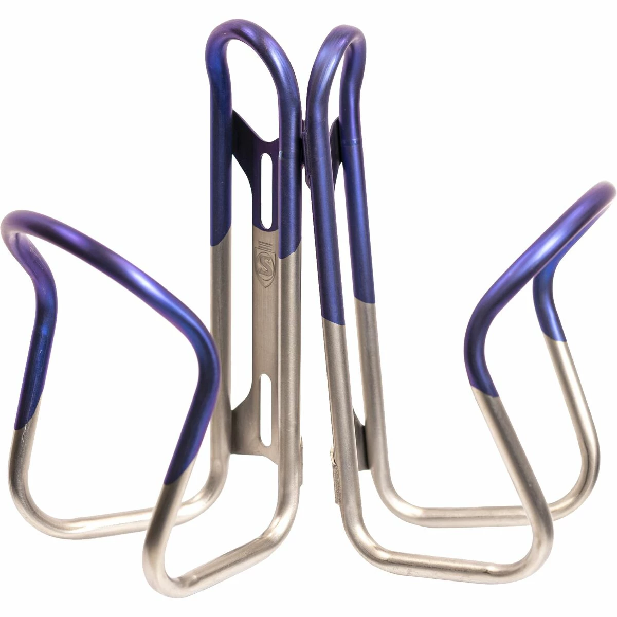 Silca Bike Water Bottles & Cages Limited Edition Royal Purple Titanium Cage + Straw Kit